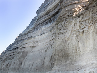 Fototapeta na wymiar detail of erosion of coastline rocks