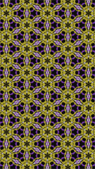 Ornate geometric pattern and abstract multicolored background