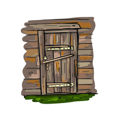 Old door, sketch for your design