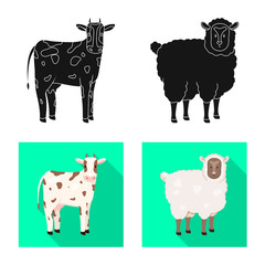 Isolated object of breeding and kitchen icon. Collection of breeding and organic vector icon for stock.
