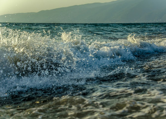Fototapeta premium waves on beach