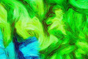 Obraz premium Abstract texture background. Digital painting in Vincent Van Gogh style artwork. Hand drawn artistic pattern. Modern art. Good for printed pictures, postcards, posters or wallpapers and textile print.
