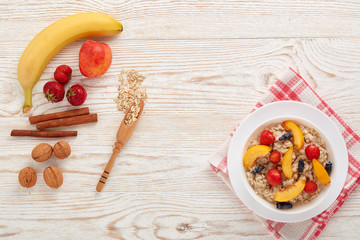 Oatmeal porridge. Healthy breakfast