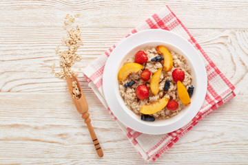 Oatmeal porridge. Healthy breakfast