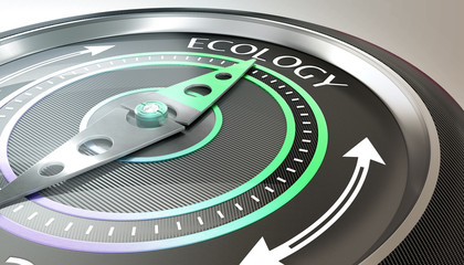 compass needle pointing ecology word