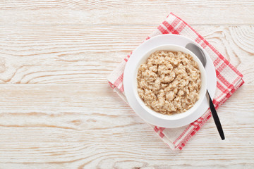 Oatmeal porridge. Healthy breakfast