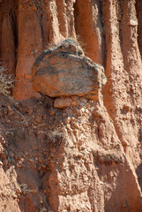 The Stob Earth Pyramids in the foothills of the Rila Mountains in Bulgaria