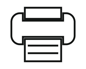 Simple icon vector, printer shaped