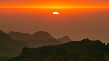 mountains on the summit of gran canaria