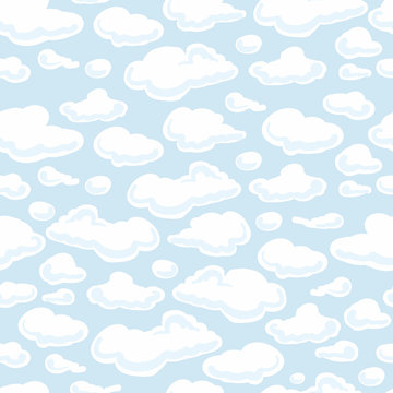 Clouds background, seamless pattern for your design