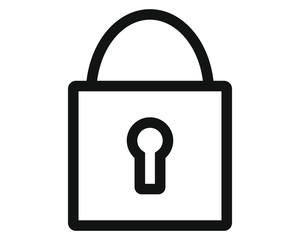 vector simple icon, padlock shaped