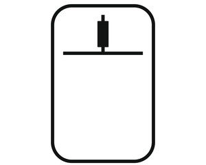 Simple icon vector, with computer mouse shape