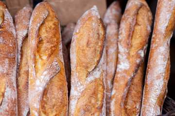Baguette on street food market