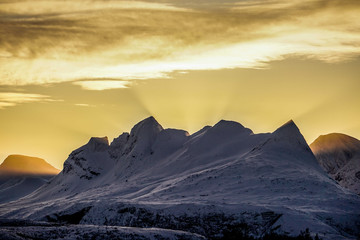 sunset in the mountains