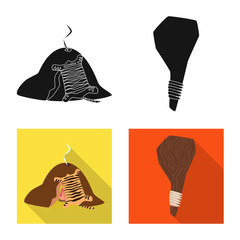 Vector design of evolution and prehistory sign. Collection of evolution and development stock symbol for web.