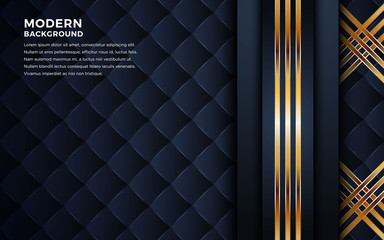 Luxurious dark navy background with silver lines. elegant modern background.