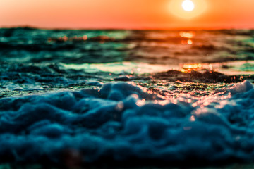 sunset over the sea