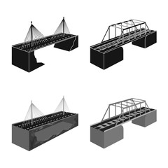 Vector design of connection and design symbol. Collection of connection and side vector icon for stock.