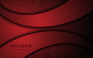 Abstract red metallic overlap design modern futuristic technology background vector.