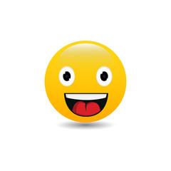 Emoji yellow smiley face vector image