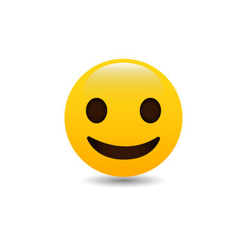 Emoji yellow smiley face vector image