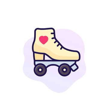 Roller skates icon, vector art