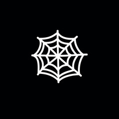 spider web doodle icon, vector illustration