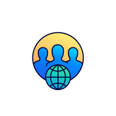 online community icon with outline