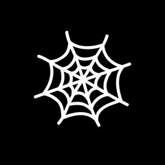 spider web doodle icon, vector illustration