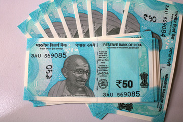indian currency 50 rupee notes