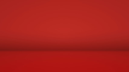 Obraz premium Abstract red color empty room studio background wide screen for presentation