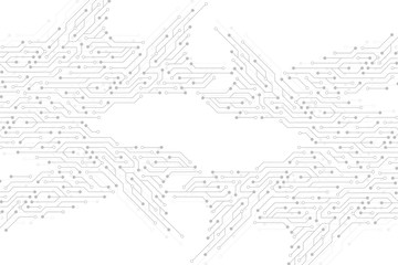 Computer motherboard vector background with circuit board electronic elements. Electronic texture for computer technology, engineering concept. Motherboard computer generated abstract illustration