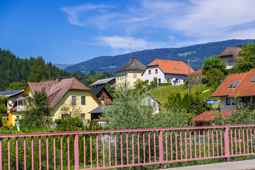 Fototapeta na wymiar Lavamund is a market town in the district of Wolfsberg in the Austrian state of Carinthia