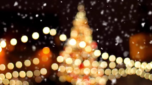 holidays and celebration concept - evening christmas market at old town hall square in tallinn