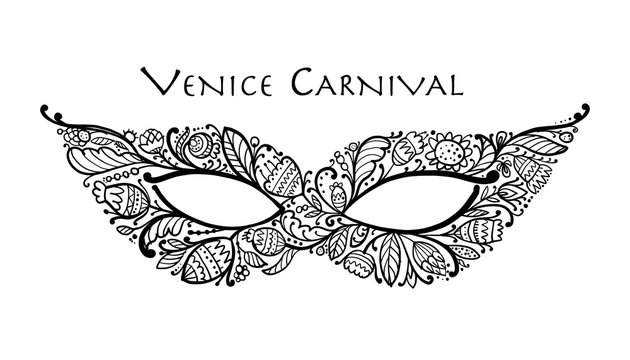 Carnival Venetian Mask Ornamental For Your Design