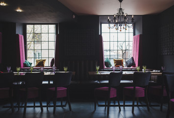 classic interior of European restaurant