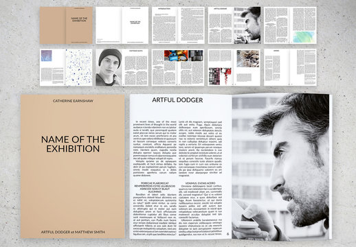 Catalog Layout with Tan Accents