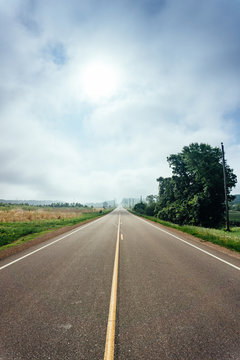 Direct view of highway road