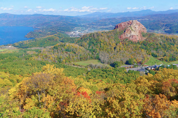 Mt.Showa-shinzan at Lake Toya National Park in Hokkaido, Japan