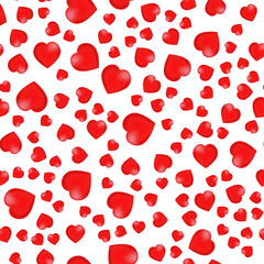 Background with hearts. Red mesh hearts. Vector illustration