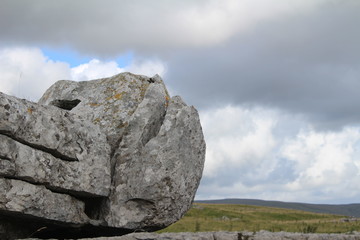 stone on a background of blue sky yorkshire dales