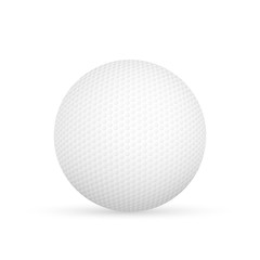 Golf ball isolated on white Vector illustration.