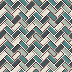 Herringbone wallpaper. Parquet background. Seamless pattern with repeated rectangular tiles. Classic geometric ornament