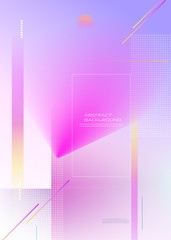 Vector abstract background, Composition colorful fluid abstraction, holographic and gradient color design in A4 size for backgrounds. Layout template for banner, poster, wallpaper, flyer, brochure