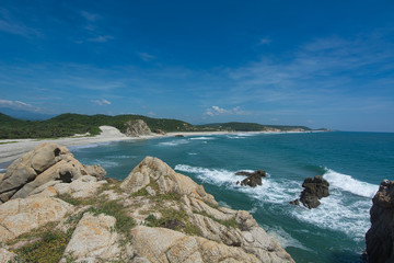 rocky coast and beach