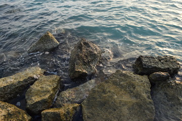 Beautiful sunset, sea, nature background 