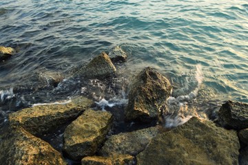 Beautiful sunset, sea, nature background 