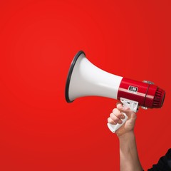 Megaphone attention background advertisement amplifier announce announcement