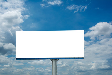 billboard blank and blue sky