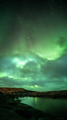 Fototapeta na wymiar landscape with aurora